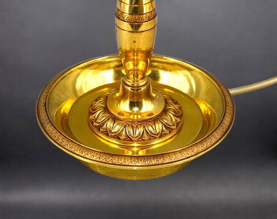 Bronze Bouillotte Lamp in Solid Empire Style Five Lights * Lucien Ga