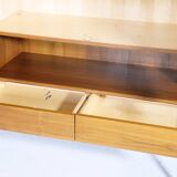 Walnut highboard w228 by leo bub, mid-century design cabinet