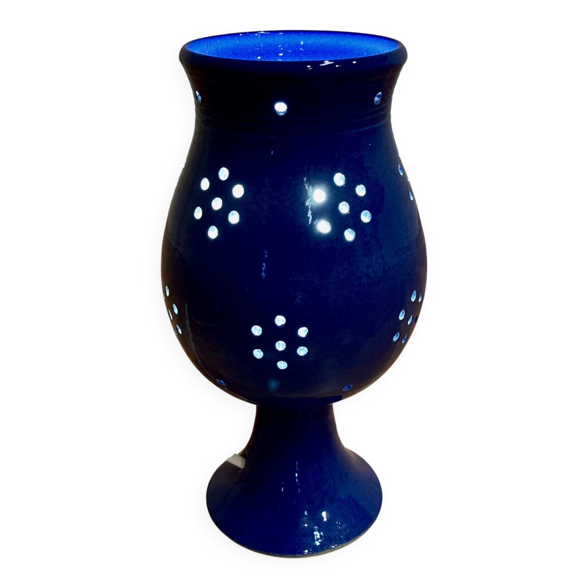 GLAZED CLAY LAMP "SCANDINAVIAN DESIGN".