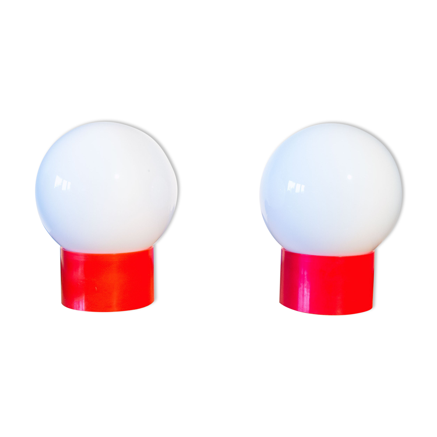 Pair of globe lamps year 70s