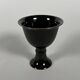 Monochrome black porcelain footed cup, 18th century China.