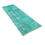 Vintage distressed turkish rug runner , 265 x 90 cm