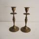 2 antique candlesticks in brass or bronze