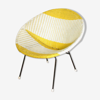 Scoubidou yellow and white Chair