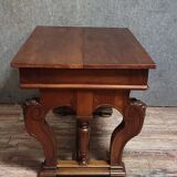 Antique desk in Renaissance style made of walnut from the late 19th century.