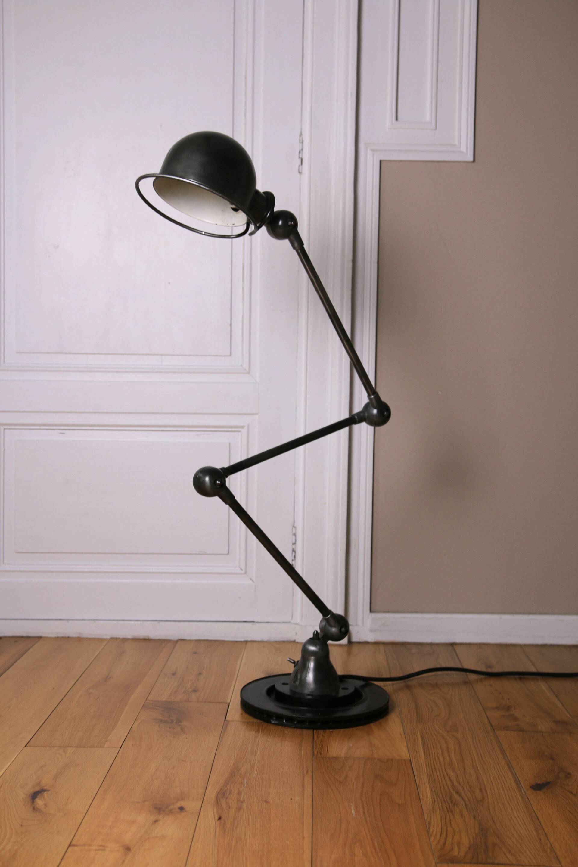 Vintage Jieldé floor lamp with 3 arms, 1950s-60s.