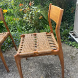 Set of 6 chairs signed GESSEF "Havana"
