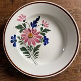 Flat plates Terre de fer Motif Floral St-Amand 6 pieces