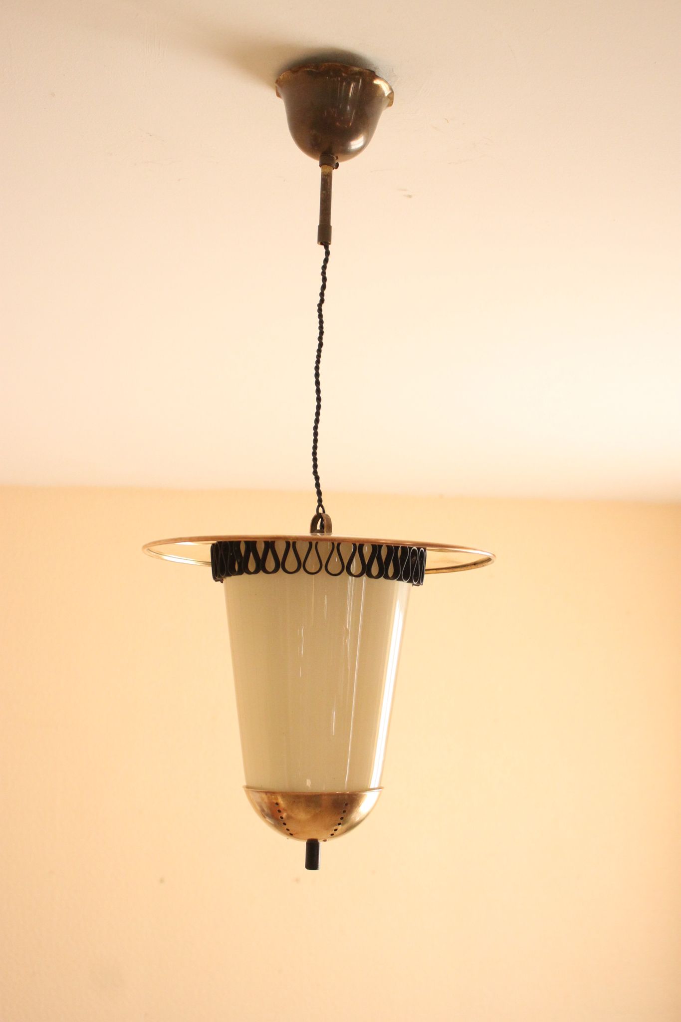 Italian brass lantern, vintage