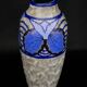 Vase Art déco en grès émaillé de Louis Dage, motifs papillon, circa 1930