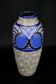 Vase Art déco en grès émaillé de Louis Dage, motifs papillon, circa 1930