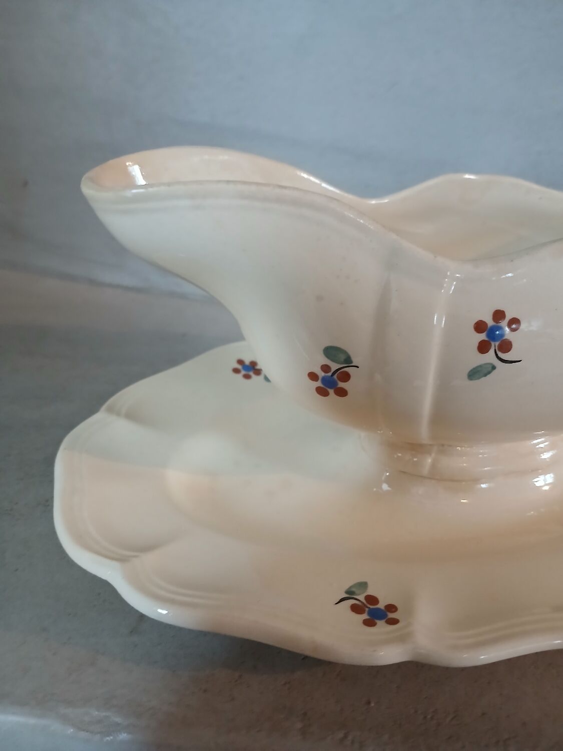 Antique sauce boat from Digoin and Sarreguemines