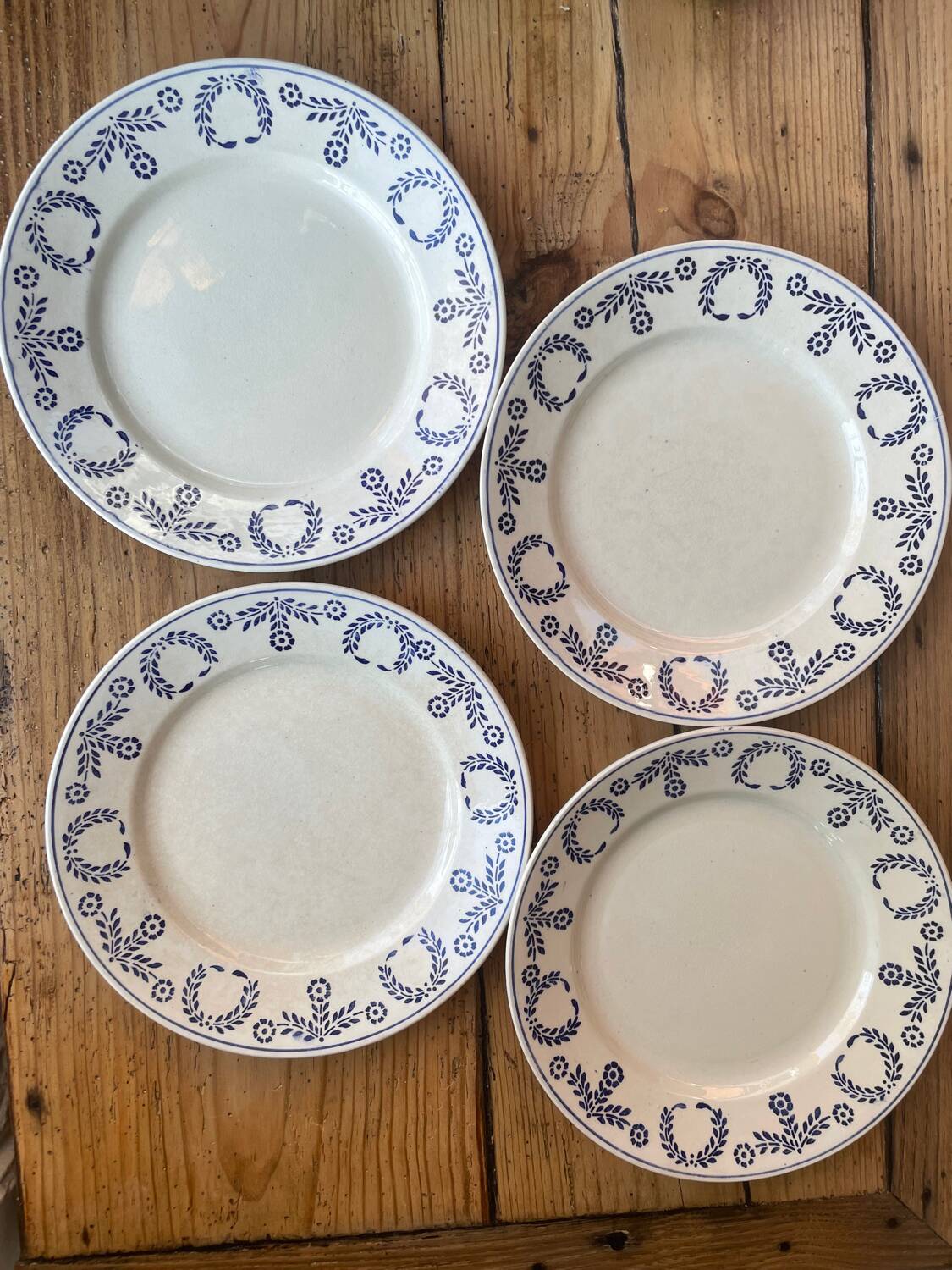 Luneville earthenware plates from 1890