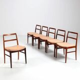 Arne Vodder model 430 dining chairs rosewood Sibast Mobler Denmark 1960