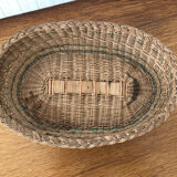 Old woven wicker basket