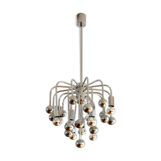 Sputnik chandelier, space age, 9 lights design 1970
