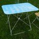 Table de jardin pliante métal bleue
