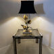 Lampe florale bronze 1970