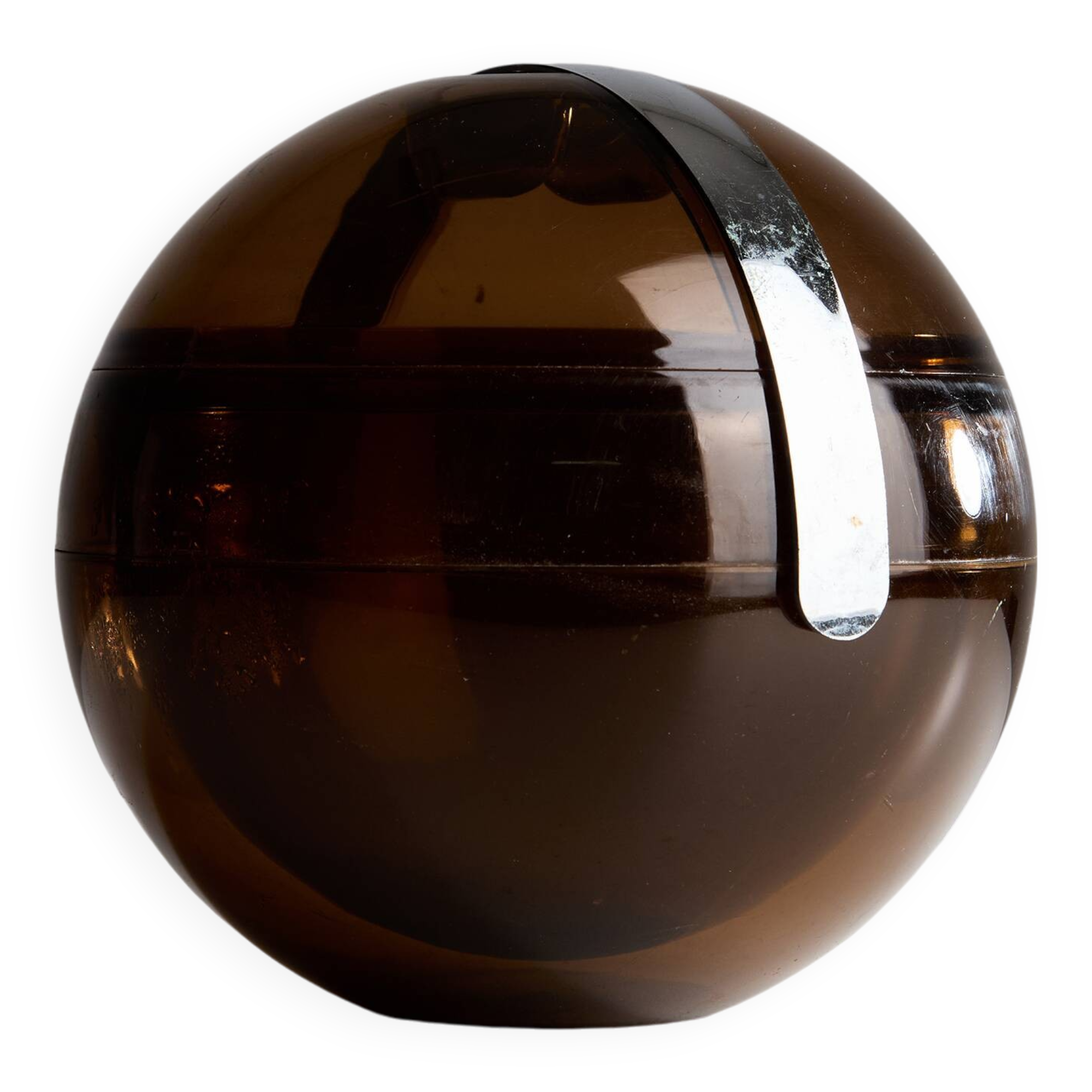 Glacière en forme de boule fumée par Paolo Tilche pour Guzzini, Italie, années 1980