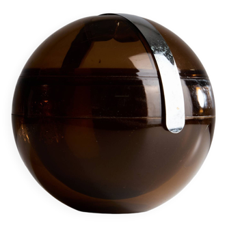 Smoked Ball Ice Box by Paolo Tilche for Guzzini, Italy 1980s