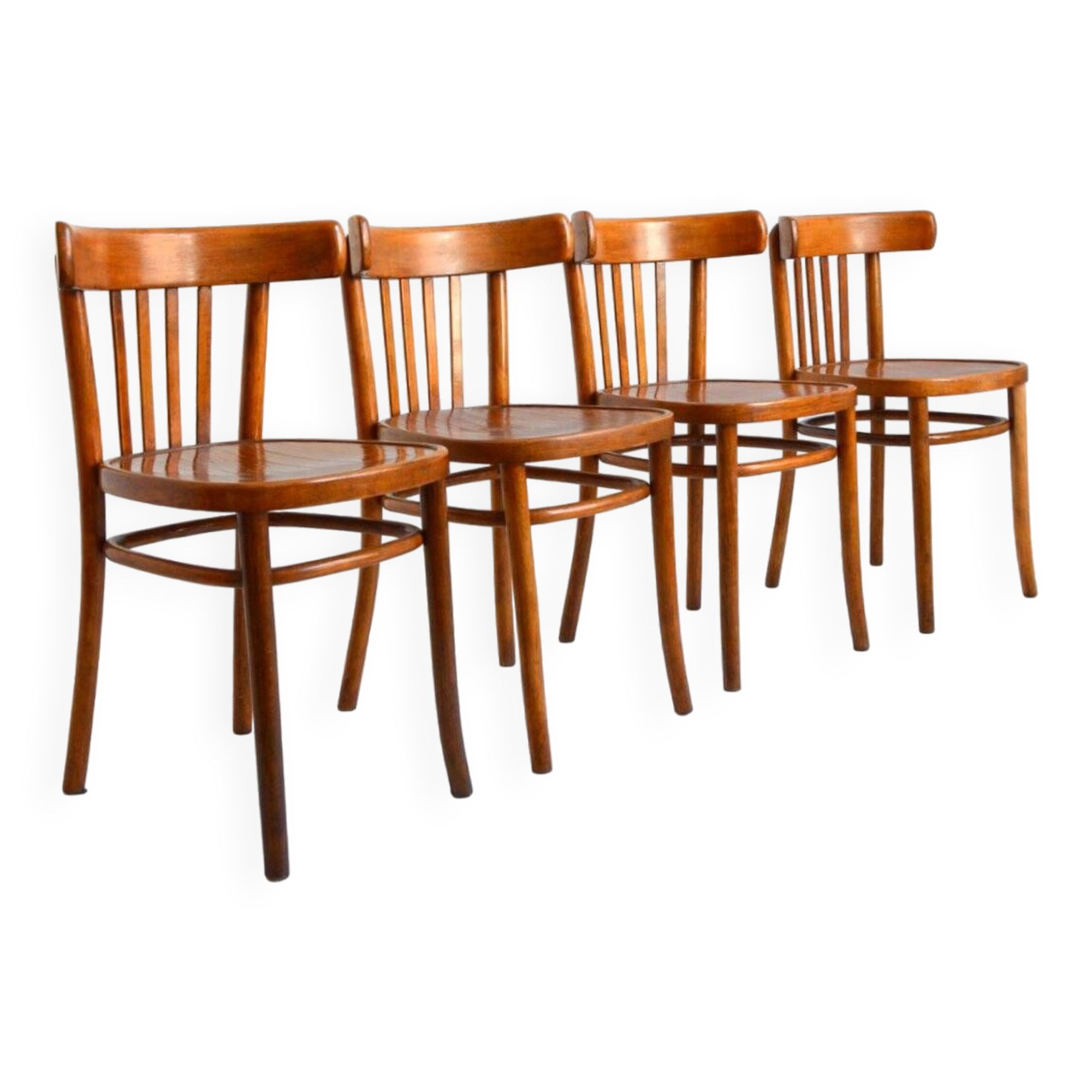 4 Thonet bistro chairs 1950s