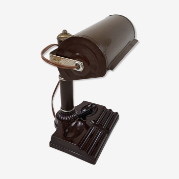 Style in brown bakelite altas appliance brookli banker desk lamp