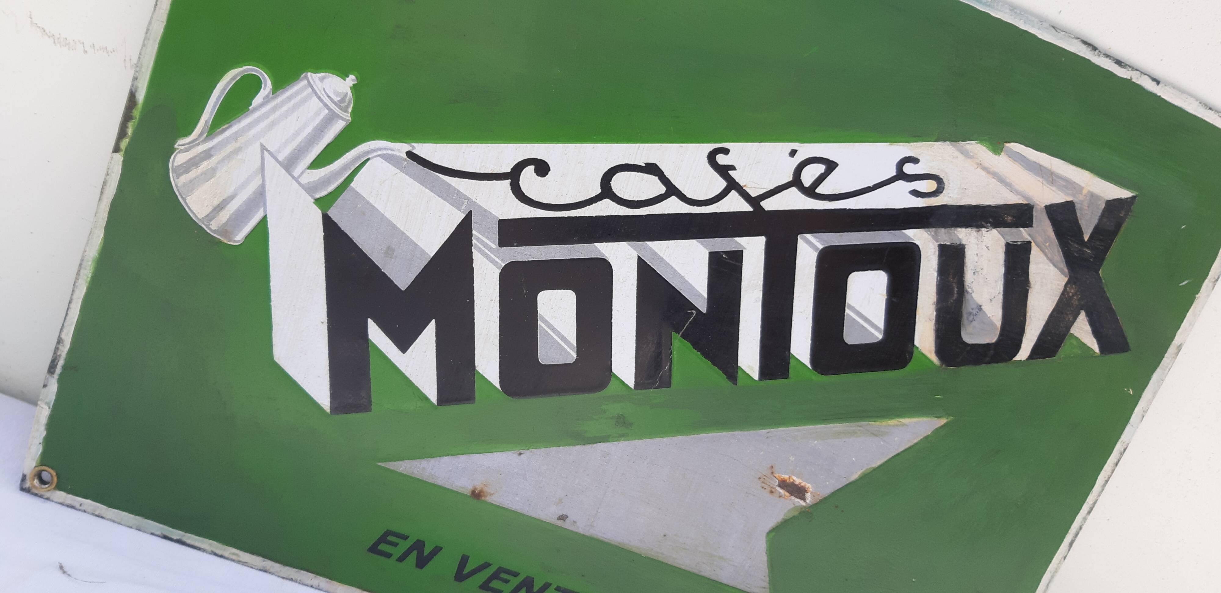 Café Montoux enameled plate