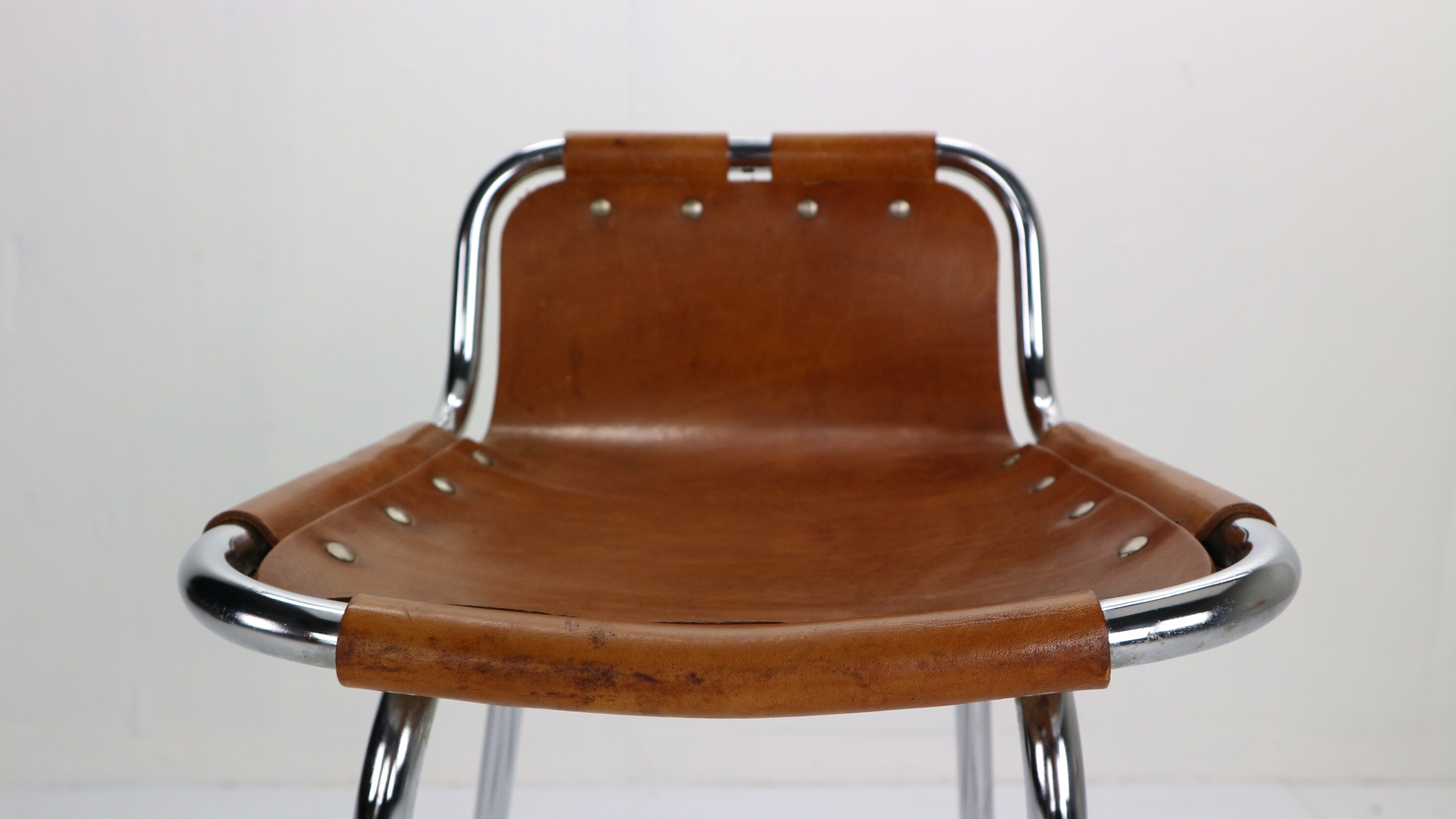 Set of 4 leather barstools