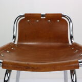 Set of 4 leather barstools