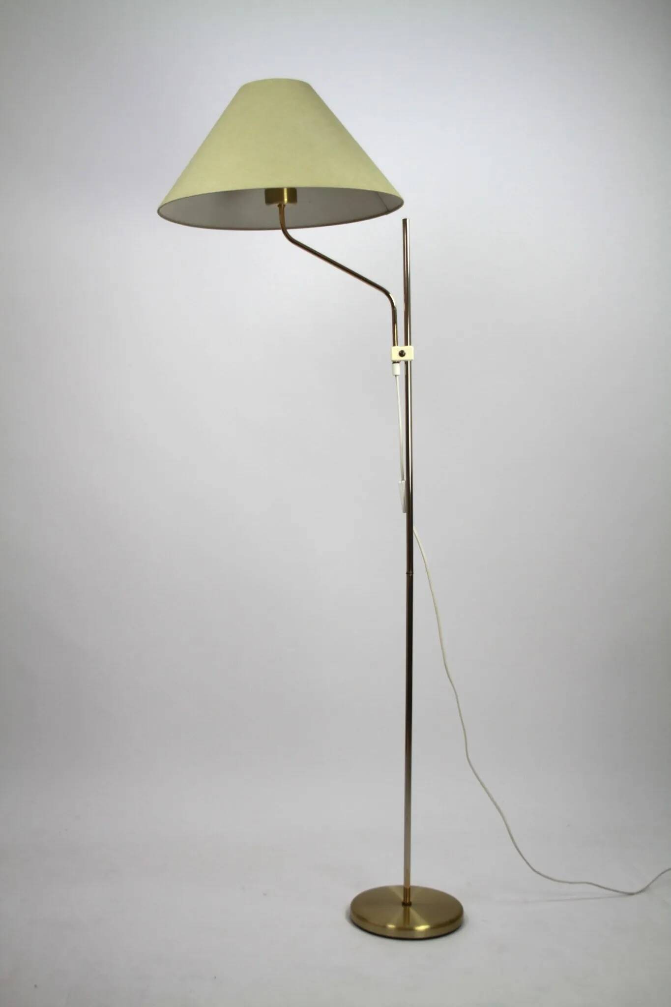 Brass Floor Lamp, Model G295 by Belid, Sweden —  Late1970s/ Early1980s