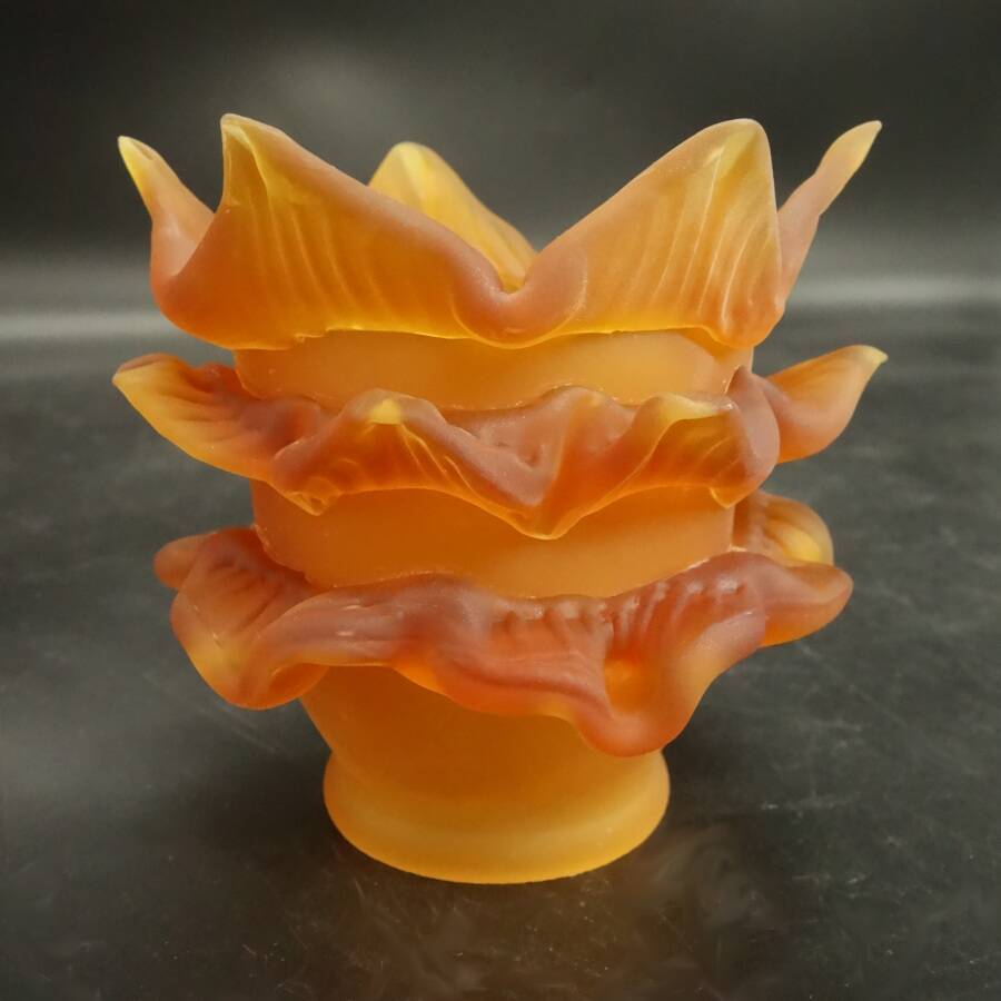 Amber glass tulip
