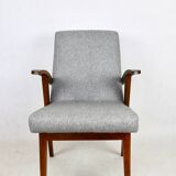 Set of  vintage armchairs chairs 300-123, design by M. Puchała - grey herringbone