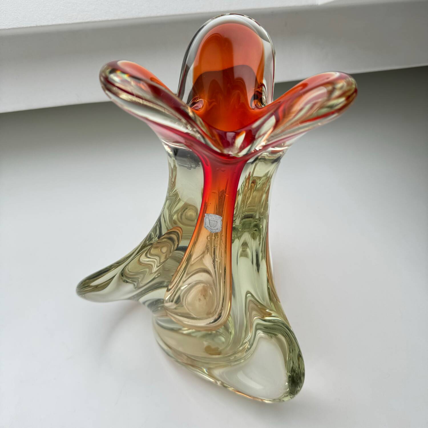 Large art vase Val Saint Lambert