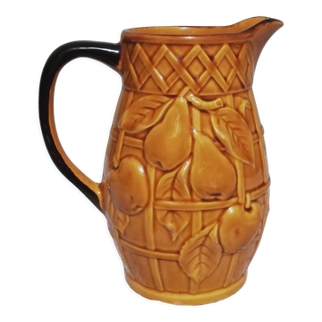 Pichet 1 litre en barbotine Vallauris