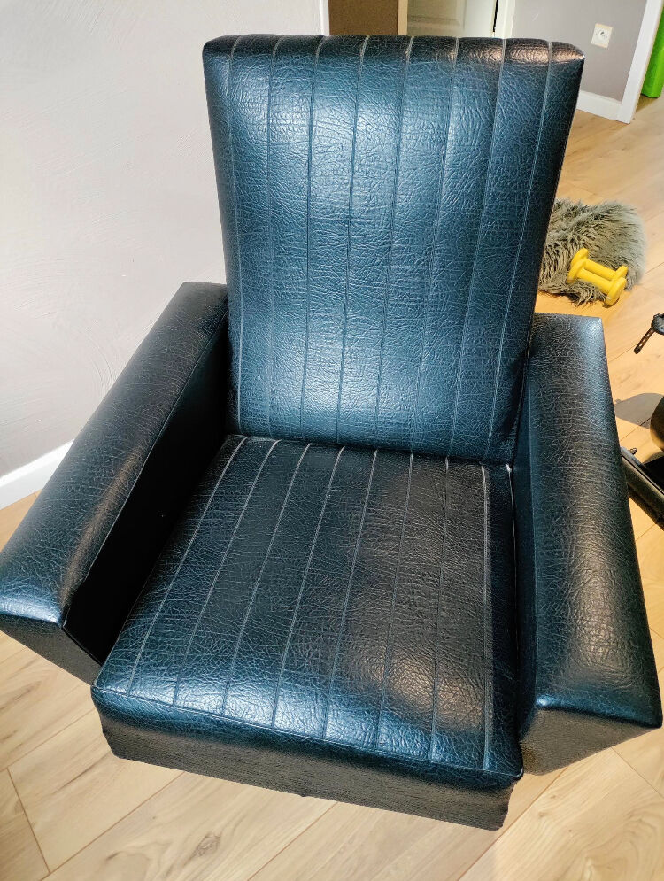 Alan deglauff armchair in vintage Skaï 1950