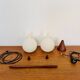 Danish Opaline and Teak Cascading Lamp by Nordisk Solar