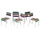 Ensemble de cinq chaises pour enfants IKEA Färgglad