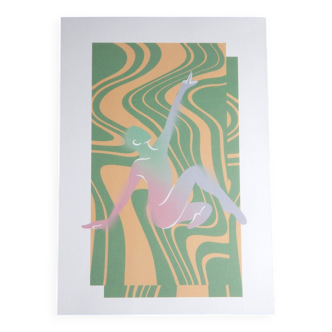 A4 format dancer illustration poster