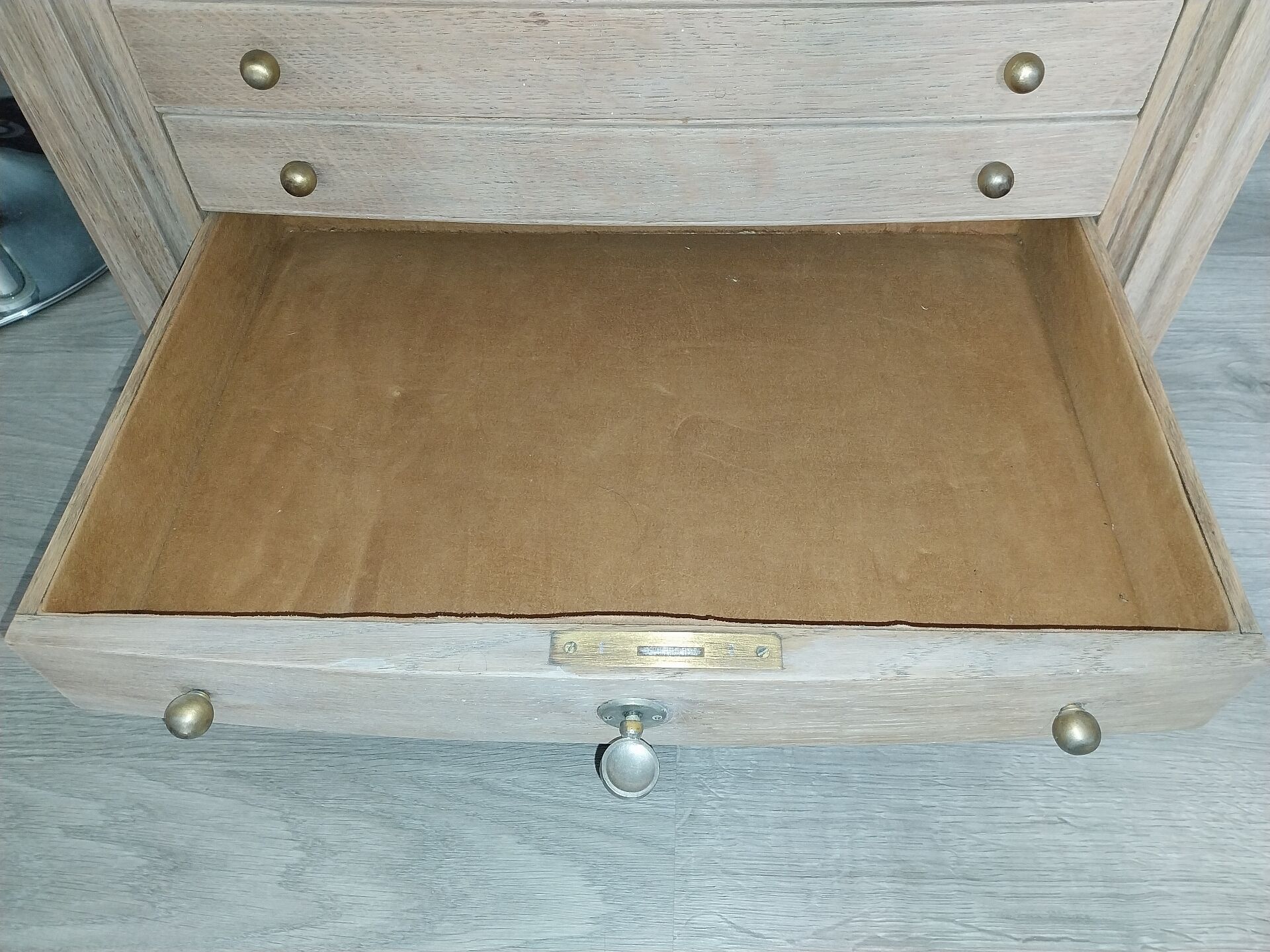 Oak household furniture from the 1930s.