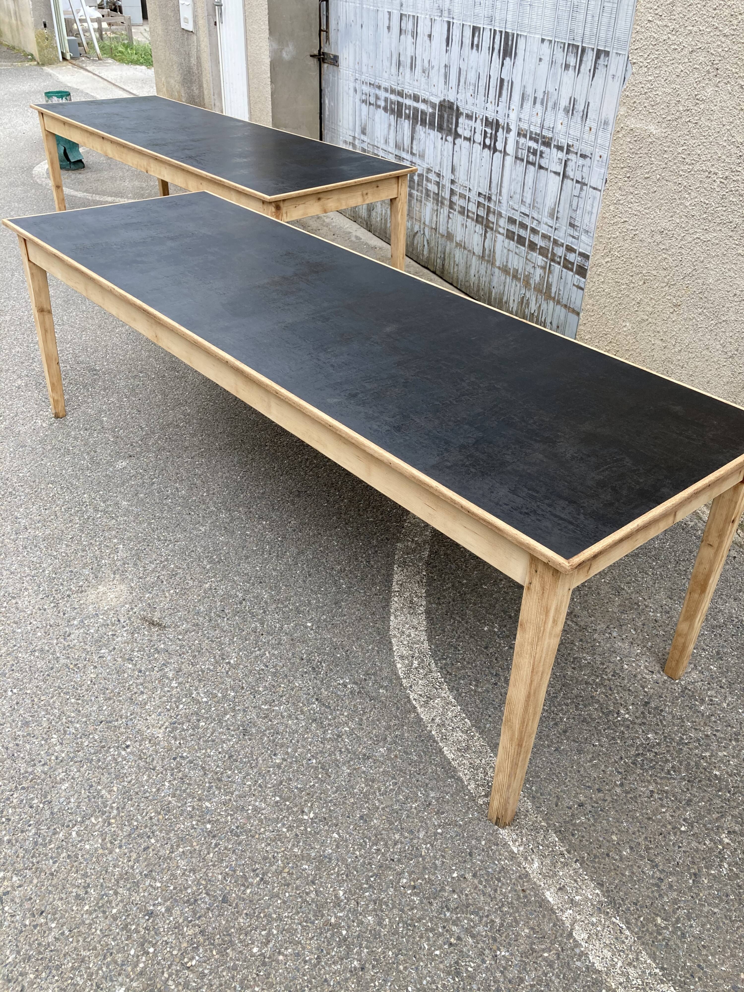 Large black patinated tray table
