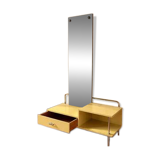 Bauhaus hairdresser mirror wood metal glass Slezák 1930s Czechoslovakia