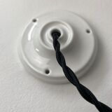 Old vintage opaline suspension lamp 30 cm