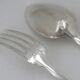Christofle Japanese, 6 table settings, 12 pieces in silver-plated metal.
