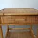Pair of woven wicker and bamboo bedside tables, 70s/80s.