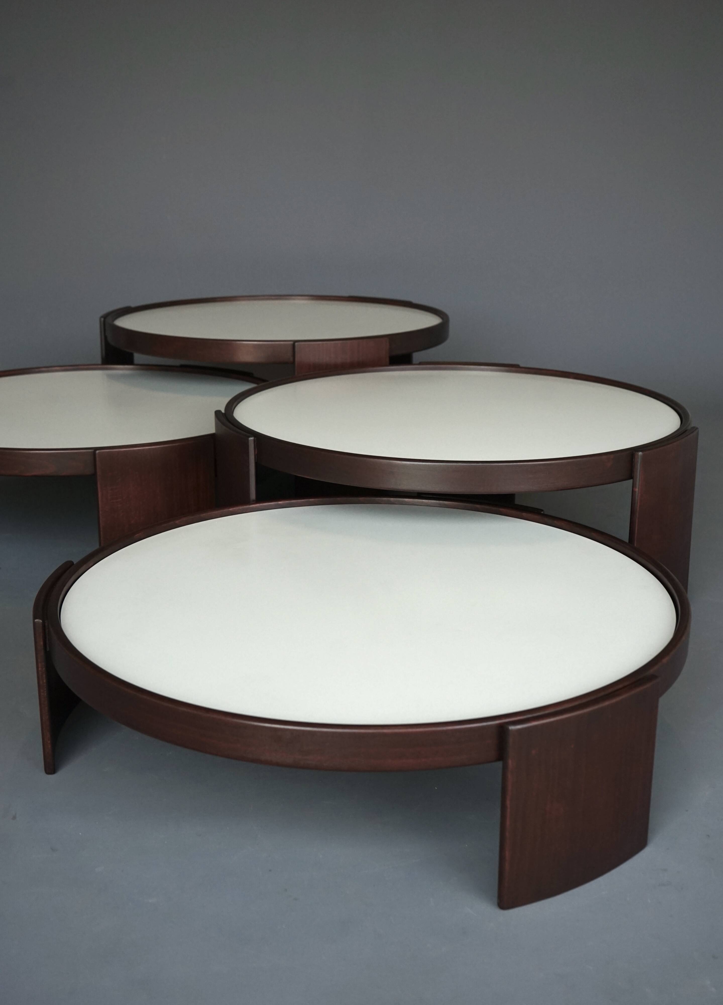 Cassina model 780/783 Stacking Tables by Gianfranco Frattini, 1970s