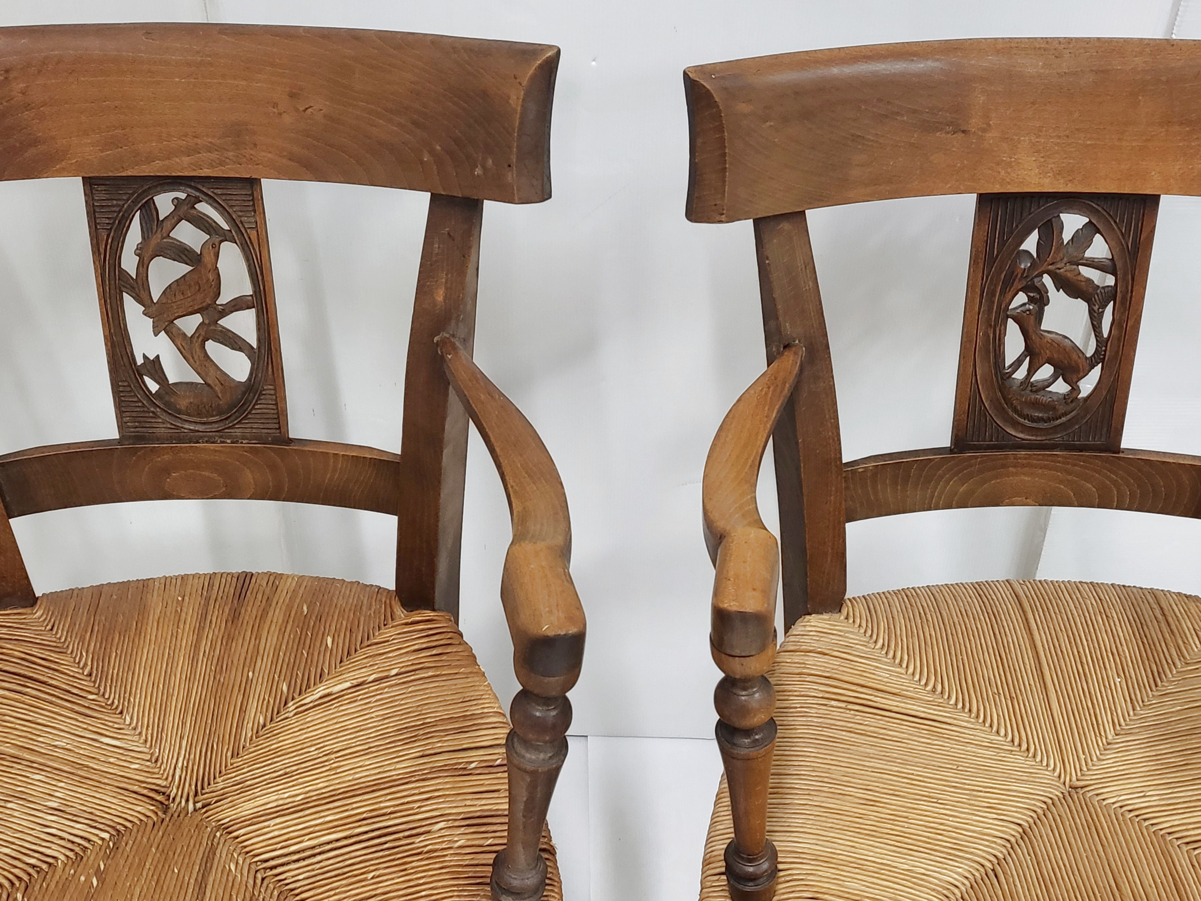 Pair of armchairs Landes 1900 vintage