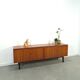 Long dark walnut veneer sideboard, vintage TV cabinet