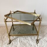 Brass and smoked glass dessert 60s