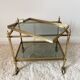 Brass and smoked glass dessert 60s