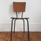 Brown formica chair with black structure
